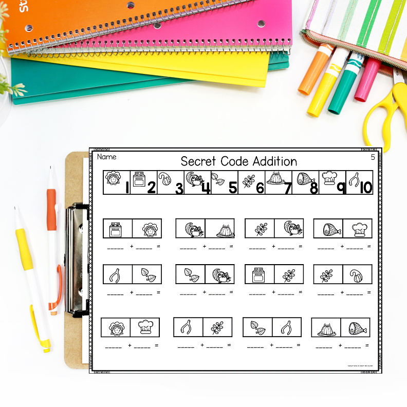 Thanksgiving Addition and Subtraction Worksheets - Image 2