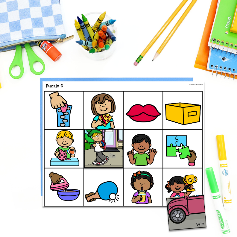 CVC Words Picture Puzzles | Kindergarten Literacy Centers - Image 3