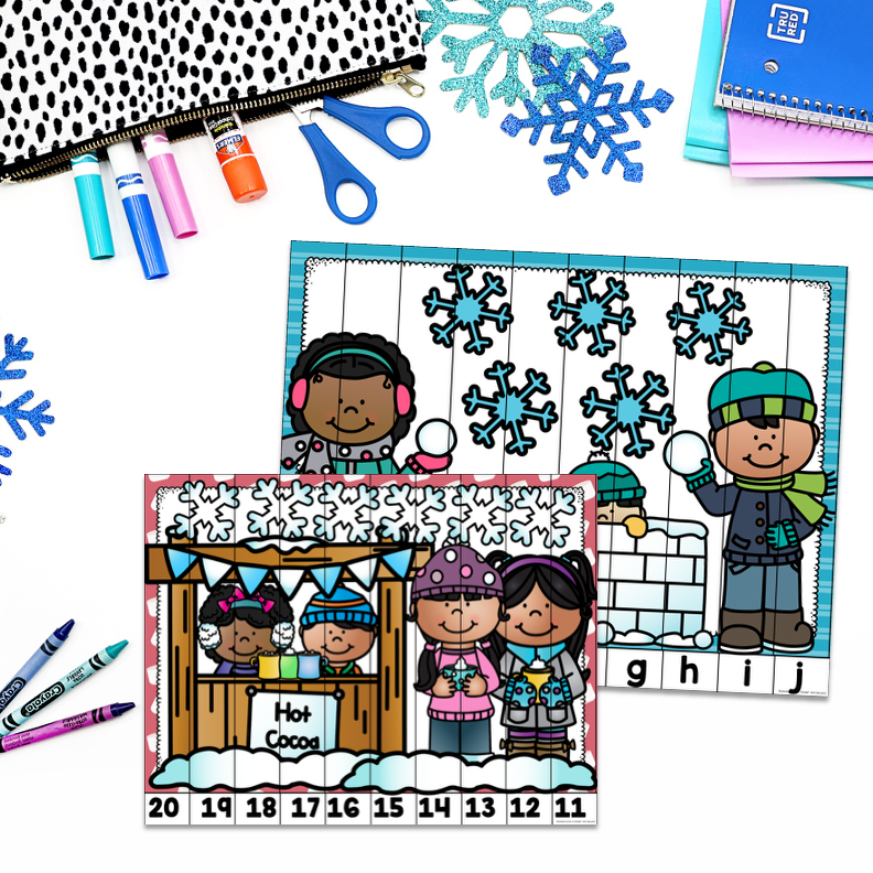 Winter Alphabet and Number Puzzles - Image 3