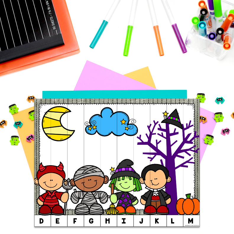 Halloween Alphabet and Number Puzzles - Image 3