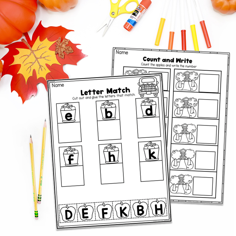 October Worksheets | Kindergarten Fall Morning Work - Image 3