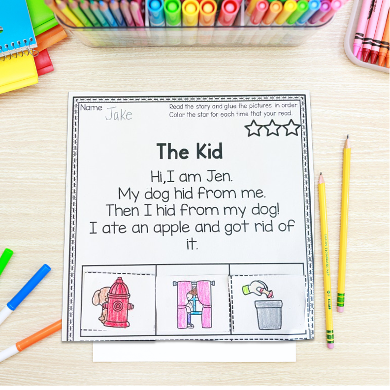 CVC Short Stories & Sequencing Activities | Kindergarten Reading Comprehension - Image 3