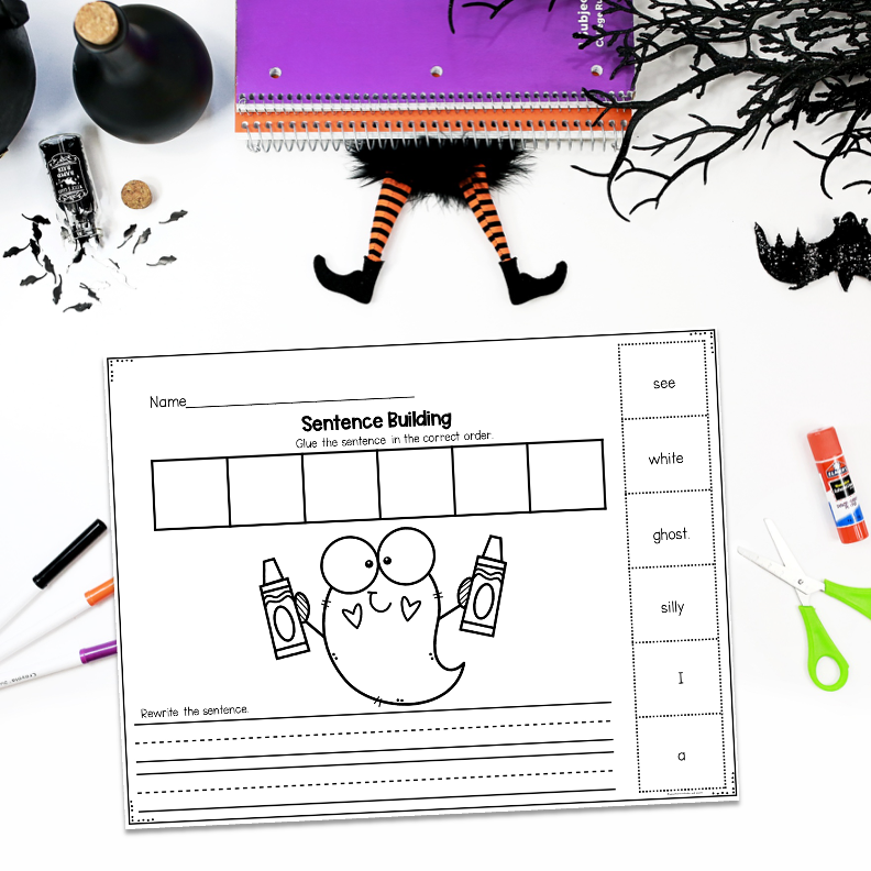 Halloween Sentence Writing and Building Activity - Image 3