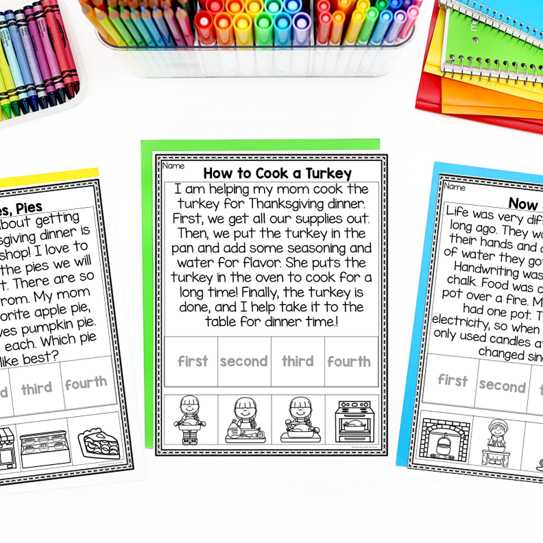 Thanksgiving Story Sequencing Activities - Image 3