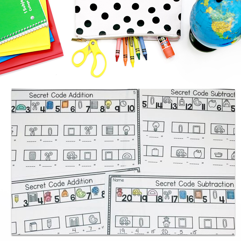 Back to School Addition and Subtraction Worksheets - Image 3