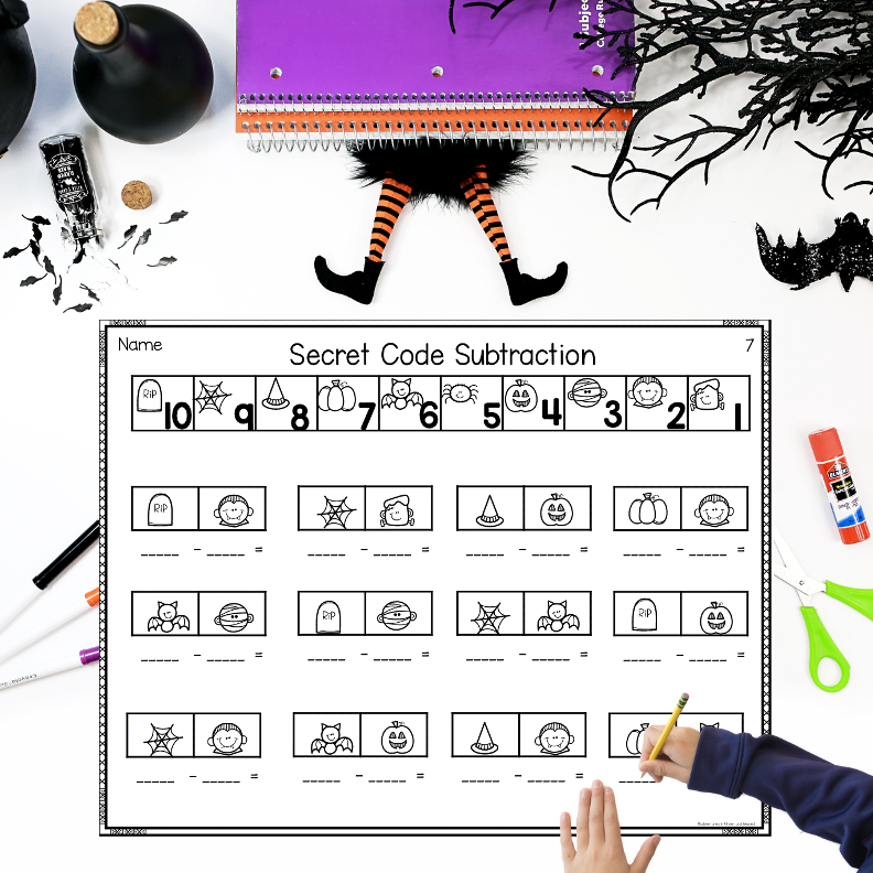Halloween Addition and Subtraction Worksheets - Image 3
