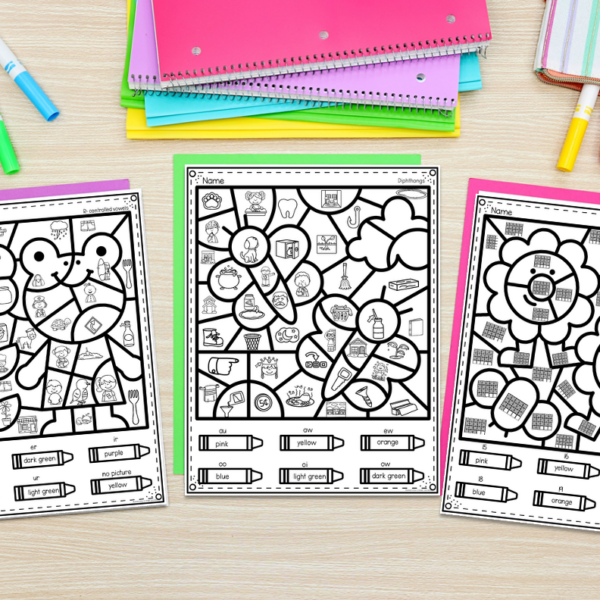 Color by Code Worksheets for Kindergarten - Teaching Ideas Made Easy