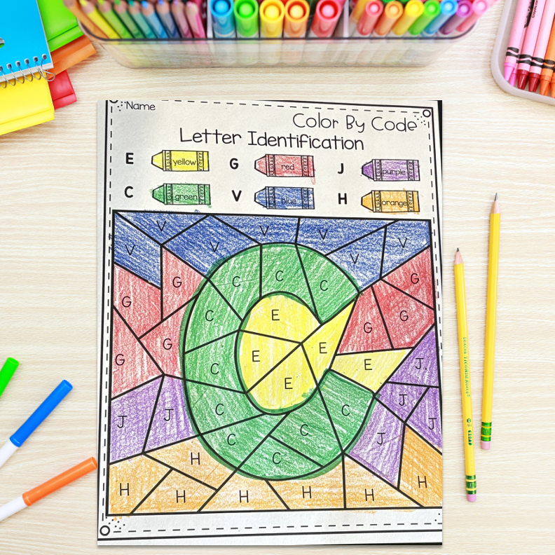 Beginning Sounds Color by Code Worksheets for Kindergarten - Image 3