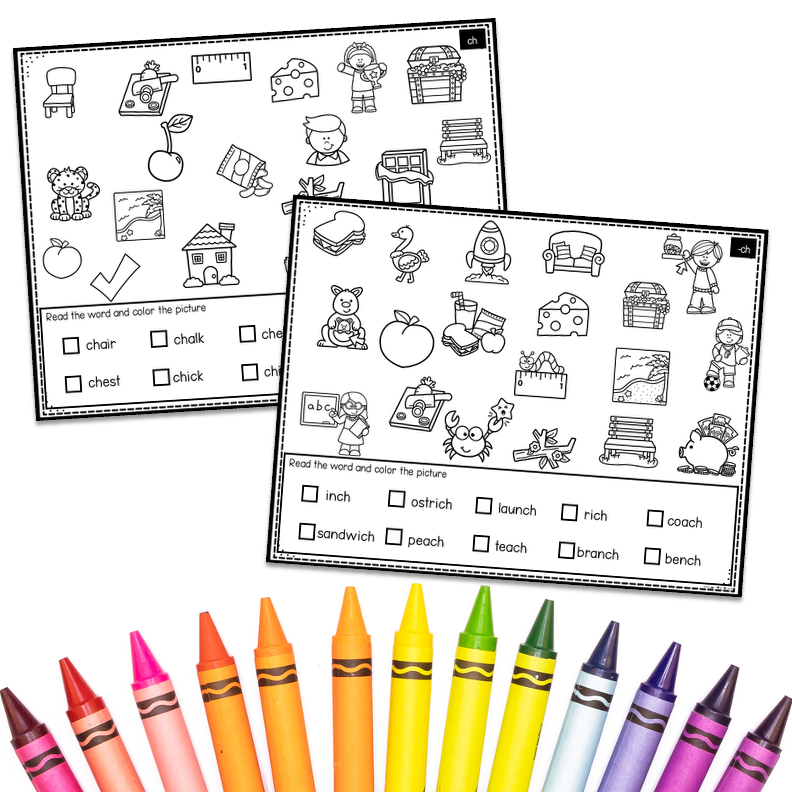 Digraph Worksheets for Kindergarten Reading Practice - Image 3