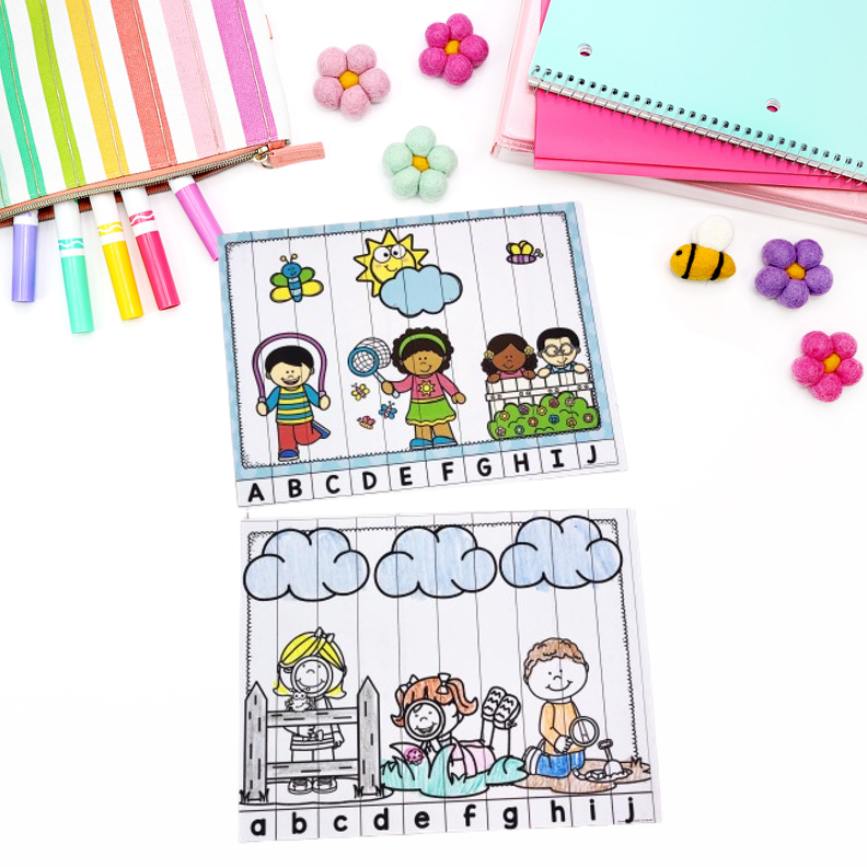 Spring Alphabet and Number Puzzles - Image 4