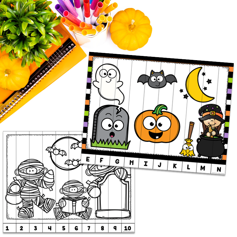 Halloween Alphabet and Number Puzzles - Image 4