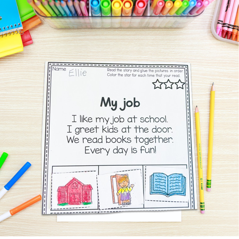 CVC Short Stories & Sequencing Activities | Kindergarten Reading Comprehension - Image 4