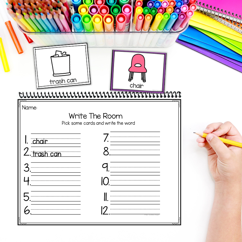 Back to School Write the Room | Kindergarten Writing Activities - Image 4