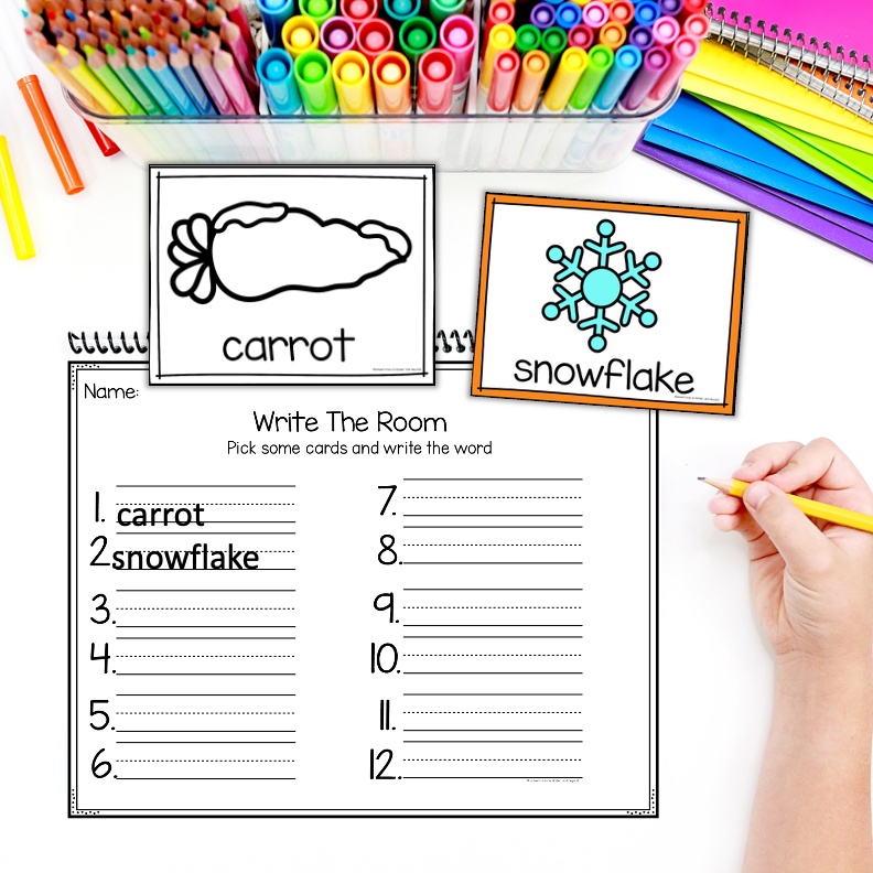 Winter Write the Room | Kindergarten Writing Activities - Image 4