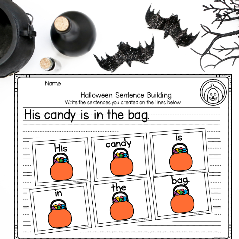 Halloween Sentence Writing and Building Activity - Image 4