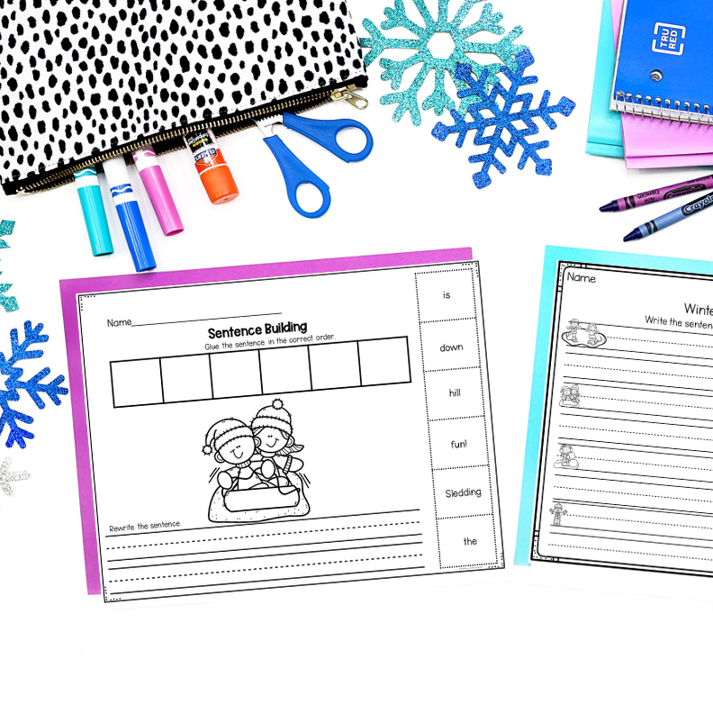 Winter Sentence Building Activities for Kindergarten - Image 4