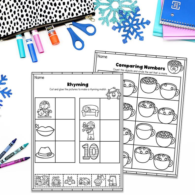 January Kindergarten Worksheets | Winter Morning Work - Image 4