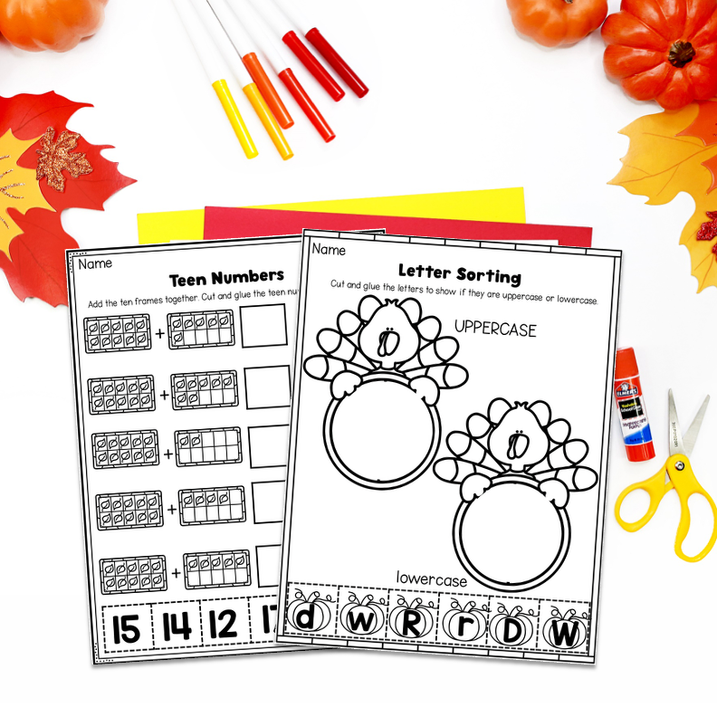 November Kindergarten Worksheets | Thanksgiving Activities - Image 4