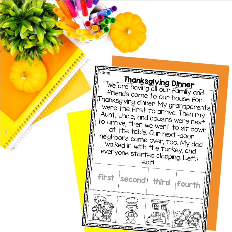 Thanksgiving Story Sequencing Activities - Image 4