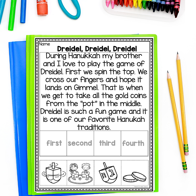 December Holiday Story Sequencing Activities - Image 3