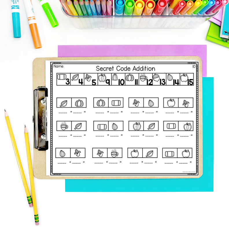 Fall Addition and Subtraction Worksheets - Image 4