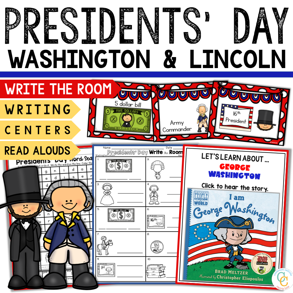 1st Grade Presidents Day Activities | Washington & Lincoln