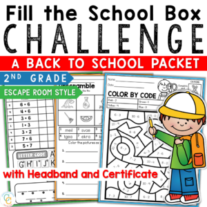 2nd Grade Back to School Fill the School Box Challenge