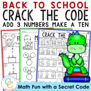 2nd Grade Back to School Crack the Code Make a Ten