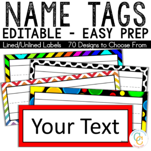 Editable Classroom Name Tags | Classroom Labels for All Grades