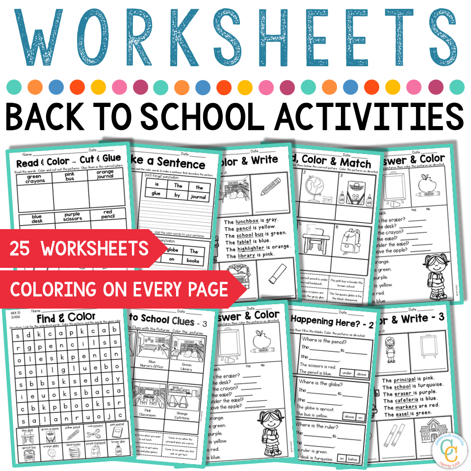 1st Grade Back to School First Week Busy Work - Image 2
