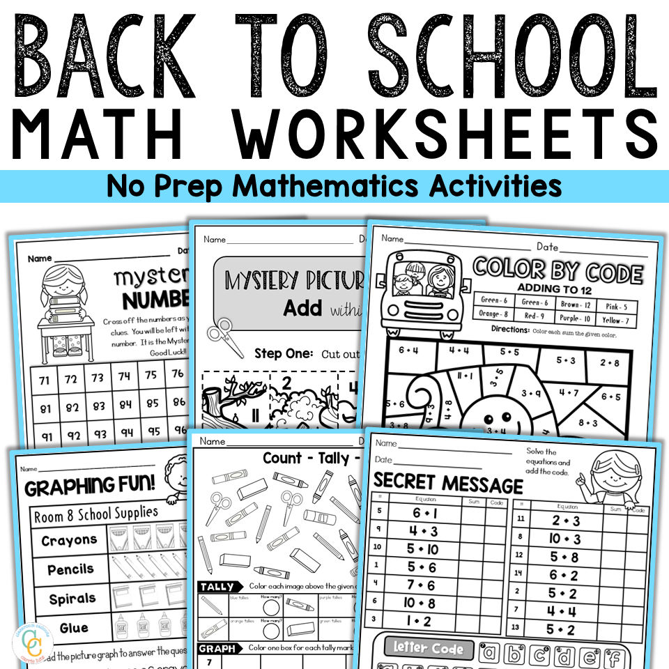 Back to School Worksheets 1st Grade No Prep - Image 3