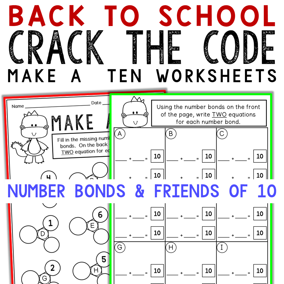 2nd Grade Back to School Crack the Code Make a Ten - Image 4