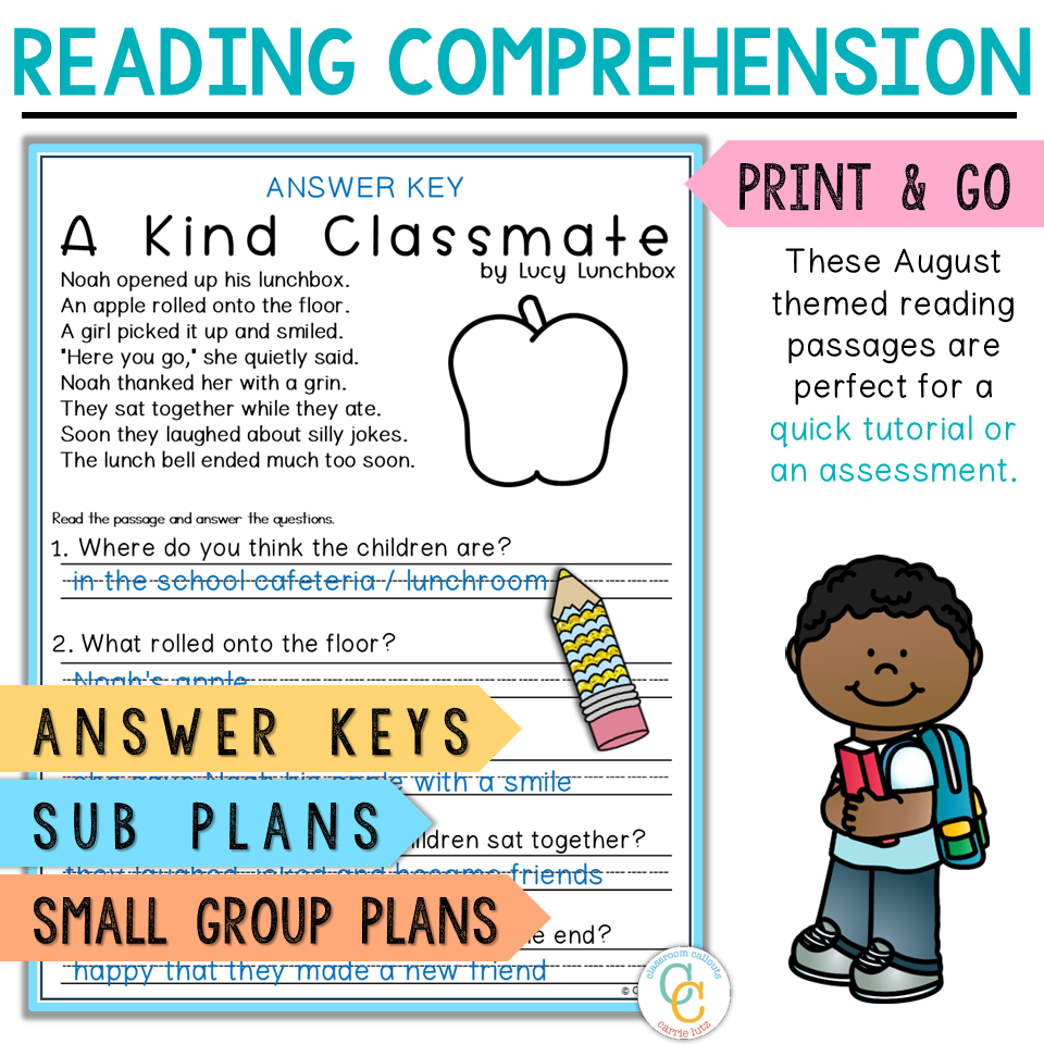 1st Grade August Reading Comprehension Passages - Image 2