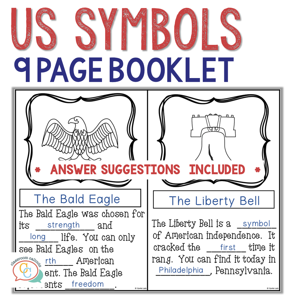 1st Grade U.S. Symbols Activities and Booklet - Image 2