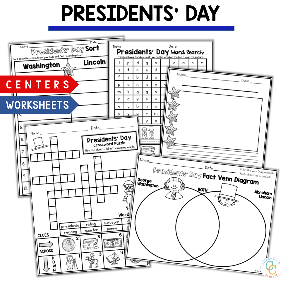 1st Grade Presidents Day Activities | Washington & Lincoln - Image 2
