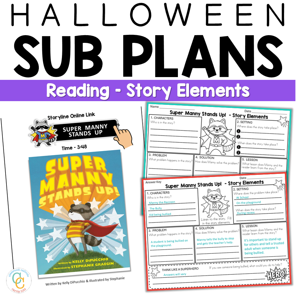 1st Grade Halloween Sub Plans | LowPrep Emergency Activities - Image 2