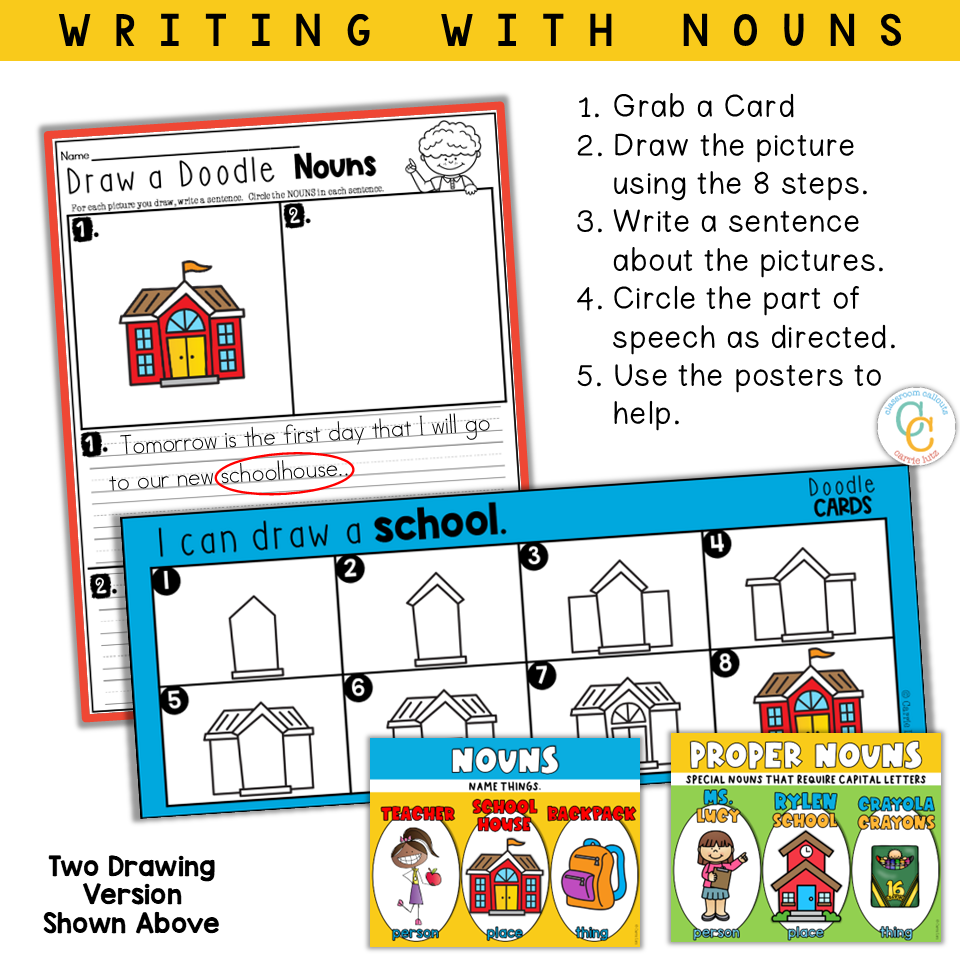 1st Grade Back to School Directed Drawing Activities - Image 3