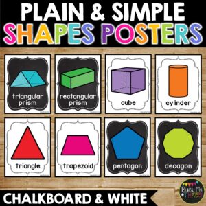 2D and 3D Shapes Posters Classroom Decor