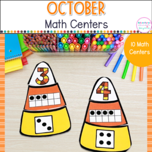 Kindergarten Math Centers for October | Halloween Math Activities