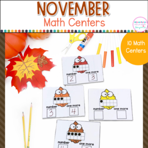 November Math Centers for Kindergarten | Fall Math Activities