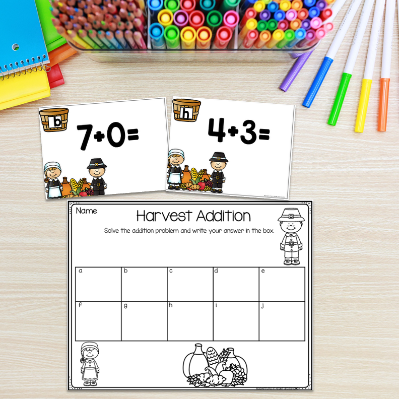 November Math Centers for Kindergarten | Fall Math Activities - Image 3