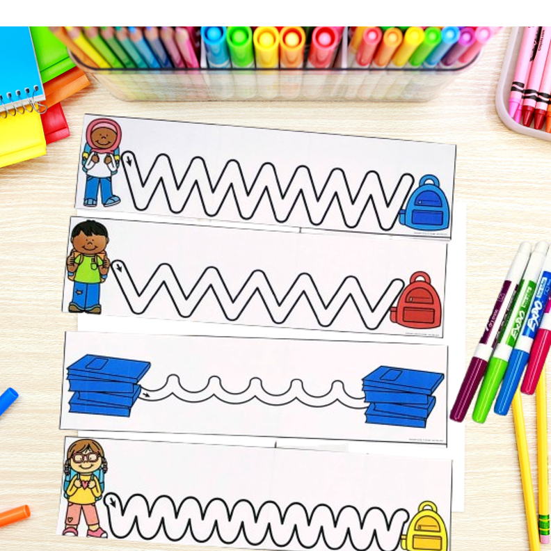 Back to School Fine Motor Activities | Pre-Writing Tracing Cards - Image 4