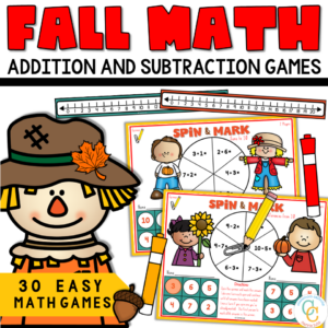 1st Grade Fall Addition and Subtraction Games