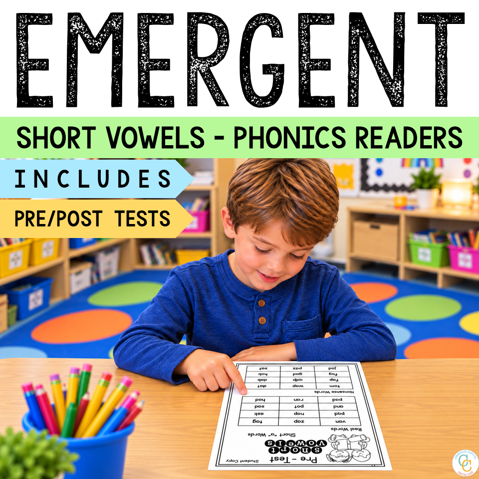 Short Vowel Emergent Readers for Pre-K and K, No Prep - Image 4